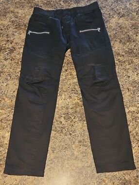 Balmain Black Moto-Style Jeans - 30